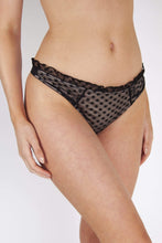Load image into Gallery viewer, Cara Dot Mesh Ruffle Thong
