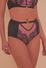 Load image into Gallery viewer, Emelda Lilac Satin and lace ring detail HW pant
