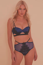Load image into Gallery viewer, Tabitha Blue Embroidery high waist Brief
