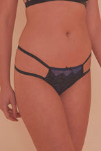Load image into Gallery viewer, Tabitha Blue Embroidery Strappy Hipster Brief
