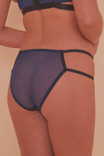Load image into Gallery viewer, Tabitha Blue Embroidery Strappy Hipster Brief

