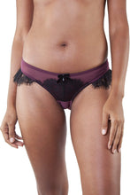 Load image into Gallery viewer, Karine Lace Overlay Brief Wine/Black
