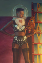Load image into Gallery viewer, Hedy Mint High Waist Suspender Brief
