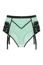 Load image into Gallery viewer, Hedy Mint High Waist Suspender Brief
