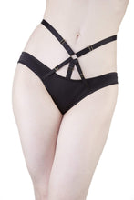 Load image into Gallery viewer, Adira Satin &amp; Mesh Strappy Harness Brief
