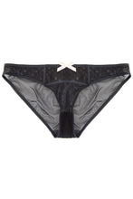Load image into Gallery viewer, Isa Black Dot Mesh Net Brief
