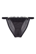 Load image into Gallery viewer, Mae Black Satin and Lace Brief
