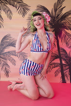 Load image into Gallery viewer, Collectif Lobster Ruched triangle bikini top

