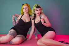 Load image into Gallery viewer, Collectif Mesh Overlay skirted swimsuit
