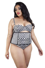 Load image into Gallery viewer, Beatrix Ivory Placement Stripe Waspie Curve

