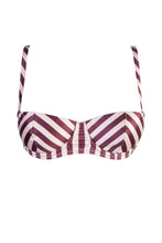 Load image into Gallery viewer, Beatrix Red Placement Stripe Demi Bra Curve
