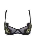 Load image into Gallery viewer, Sandrine	Lemonade/Black Push Up Net Bra Curve
