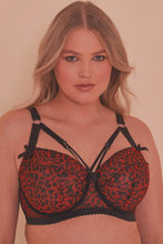 Load image into Gallery viewer, Josie Leopard Mesh Picot Non Padded Bra Curve
