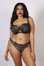 Load image into Gallery viewer, Cara Dot Mesh Ruffle Thong Curve
