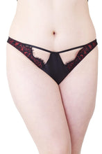 Load image into Gallery viewer, Bailey Red Net/Black Embroidery Lace Brief Curve
