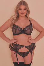 Load image into Gallery viewer, Monica Ribbon Slot Suspender Belt Curve

