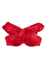 Load image into Gallery viewer, Hunter McGrady Plus Size/Curve Red Wrap Bikini Top
