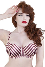 Load image into Gallery viewer, Beatrix Red Placement Stripe Demi Bra DD-G
