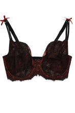 Load image into Gallery viewer, Ezmae Eyelash Lace Full Cup Fuller Bust Bra DD - H
