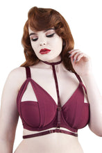 Load image into Gallery viewer, Juliet Wine Harness Bra DD-G
