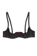 Load image into Gallery viewer, Marlene Black 1/4 Cup bra with Lace  DD - G Cups
