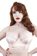 Load image into Gallery viewer, Bernadette Peach Longline Corset Front DD-F Bra
