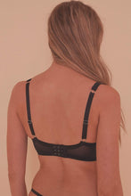 Load image into Gallery viewer, Jaquelina Mustard Contrast Quarter Cup Bra Fuller Bust
