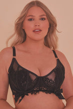 Load image into Gallery viewer, Josephine Corded lace longline Full Bust bra DD - H
