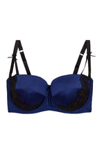 Load image into Gallery viewer, Tabitha Blue Embroidery Full Bust Bra DD - H
