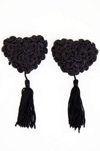 Load image into Gallery viewer, Matilde Nipple Tassels – Black Rose
