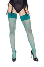 Load image into Gallery viewer, Seamed Stockings Green UK 8 – 22

