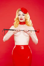 Load image into Gallery viewer, Bettie Page Heart faux leather riding crop
