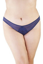 Load image into Gallery viewer, Sadie Midnight Blue Lace Curve Brief
