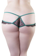 Load image into Gallery viewer, Tamara Forest Green Black Lace Brief Curve
