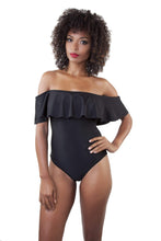 Load image into Gallery viewer, Bardot Swimsuit Black
