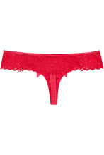 Load image into Gallery viewer, Ruby Pink satin crossover thong

