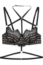 Load image into Gallery viewer, Sky Pearl Quarter Cup Lace Harness Curve Bra
