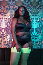 Load image into Gallery viewer, Aurora Black Mesh &amp; Satin High Waist Brief Curve
