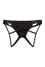 Load image into Gallery viewer, Ava Black Curve Strappy Open Back Brief
