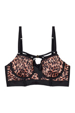 Load image into Gallery viewer, Felicity Hayward Orchard Leopard Longline Bra FB
