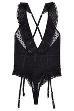 Load image into Gallery viewer, Cara Dot Mesh Ruffle Body Curve
