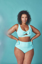 Load image into Gallery viewer, Wolf &amp; Whistle Curve Bunny tie high waist brief mint
