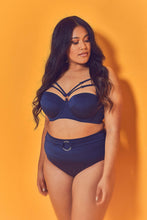 Load image into Gallery viewer, Wolf &amp; Whistle Navy Belted Bikini Brief Curve
