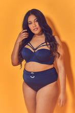 Load image into Gallery viewer, Wolf &amp; Whistle Navy Belted Bikini Brief Curve
