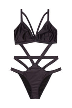 Load image into Gallery viewer, Wolf &amp; Whistle Bandage swimsuit black B - F Cups
