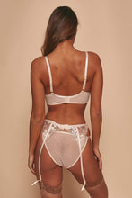 Load image into Gallery viewer, Wolf &amp; Whistle Grace Blush Embroidered Suspender Belt
