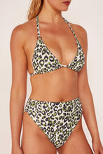 Load image into Gallery viewer, Wolf &amp; Whistle Leopard Triangle Top Khaki
