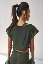 Load image into Gallery viewer, Wolf &amp; Whistle Mesh Crop Top Khaki
