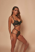 Load image into Gallery viewer, Wolf &amp; Whistle Jade Panelled Cut Out High Waist Brief
