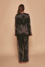Load image into Gallery viewer, Wolf &amp; Whistle Morgan Satin and lace tie front PJ set
